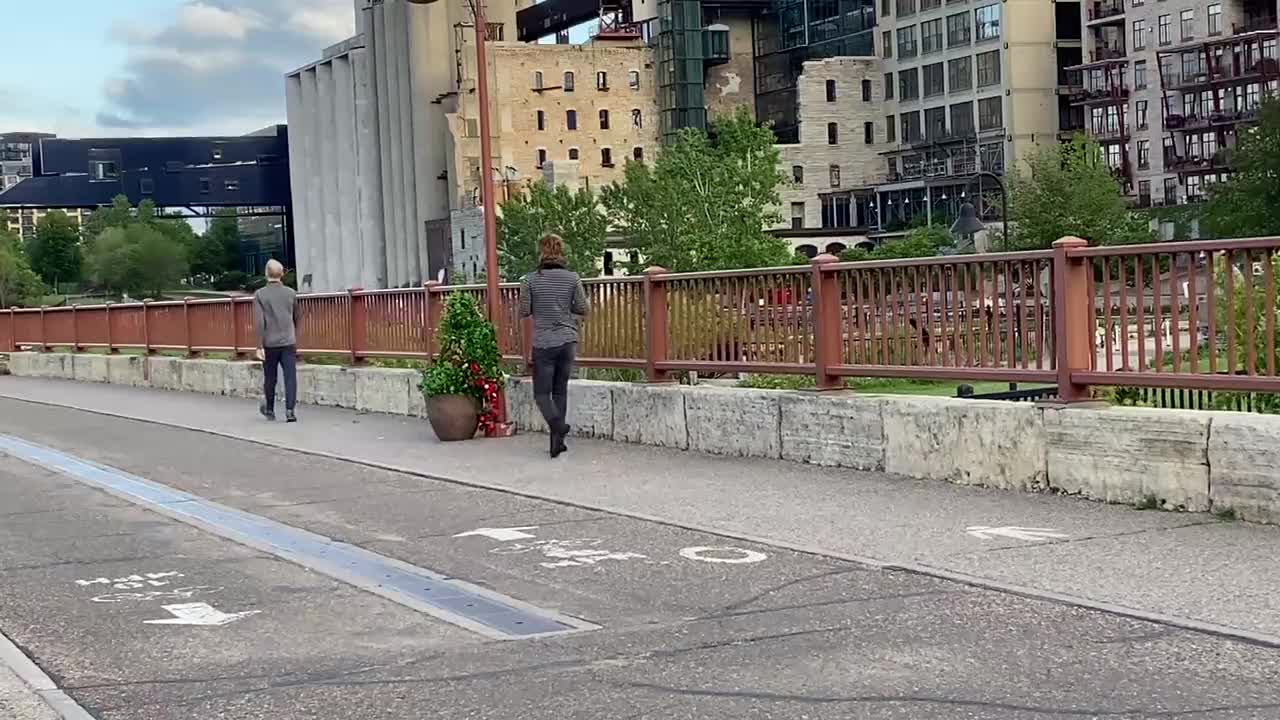 VIDEO: Person In Plant Costume Spooks Passersby On Minneapolis’ Stone Arch Bridge